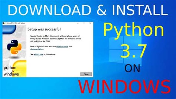 How do I install Python 3.7 on Windows 10?