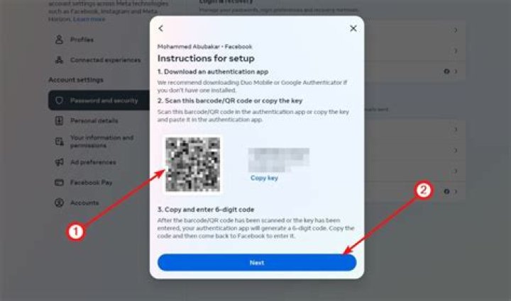 How do I set up authenticator on Instagram?