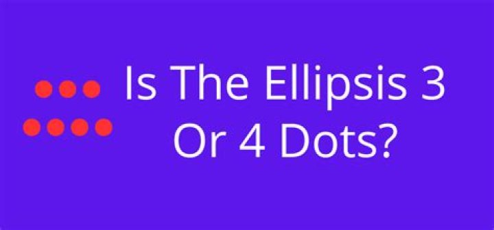 Is an ellipsis always 3 dots?