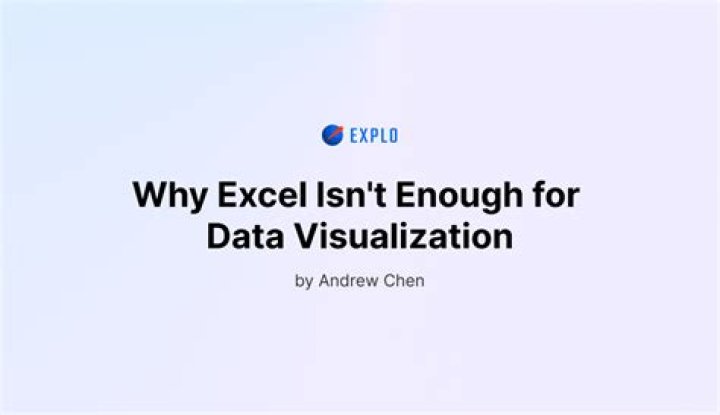 Is Excel enough for data visualization?