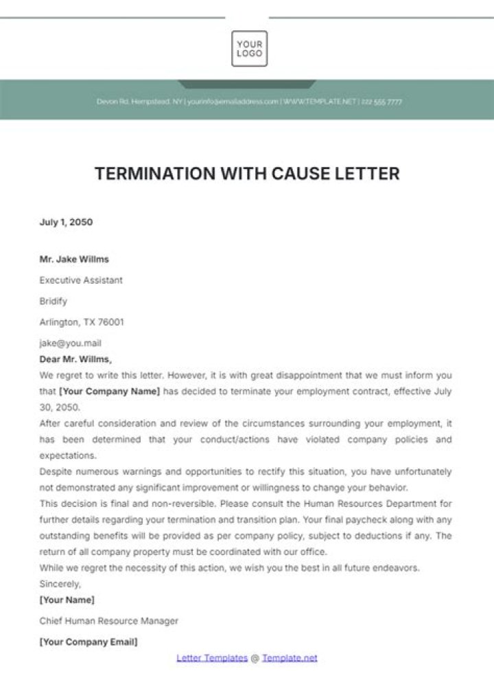 Is poor performance cause for termination?