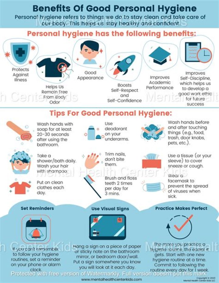 What are 5 benefits of having good personal hygiene?