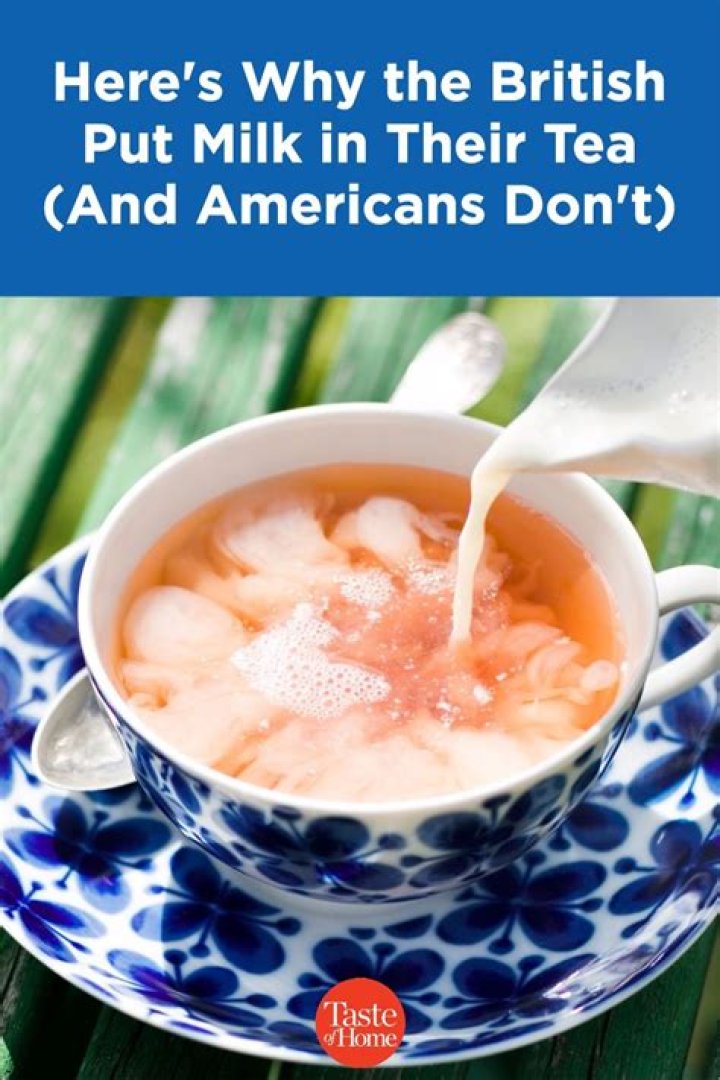 What kind of milk do English put in their tea?