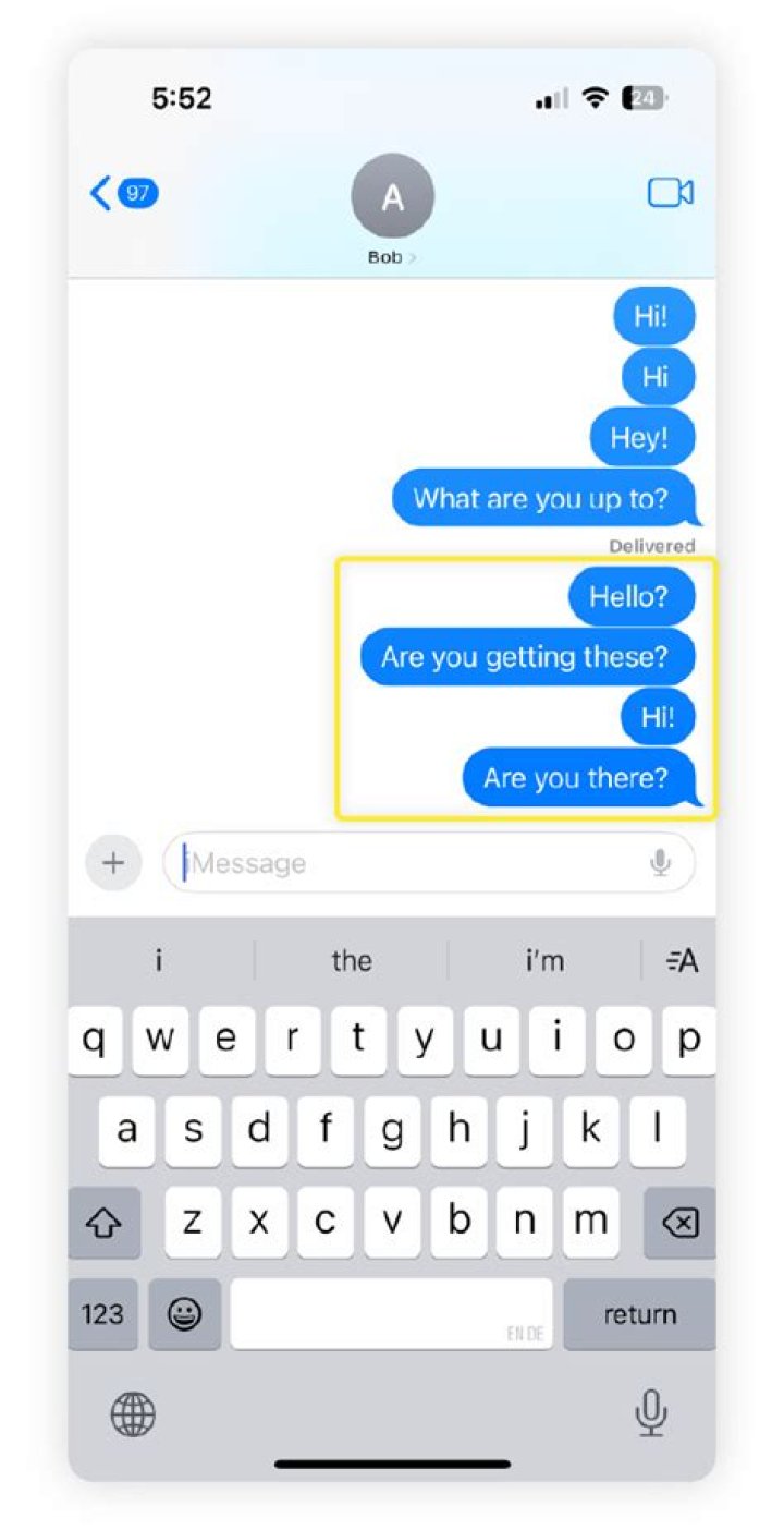 What message do you hear if someone blocked your number?