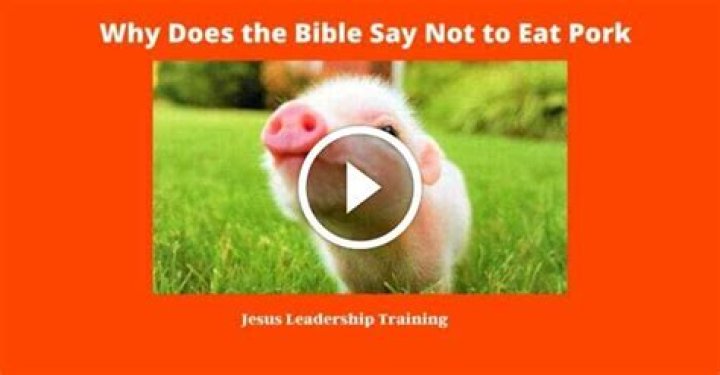 Where in the Bible does it say not to eat pork?