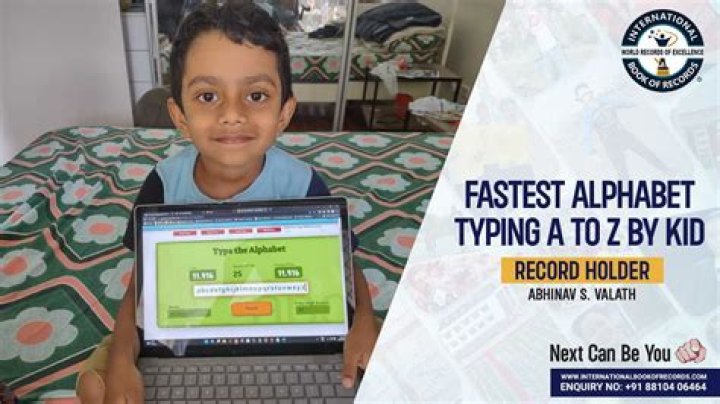 Who is the fastest child typer in the world?