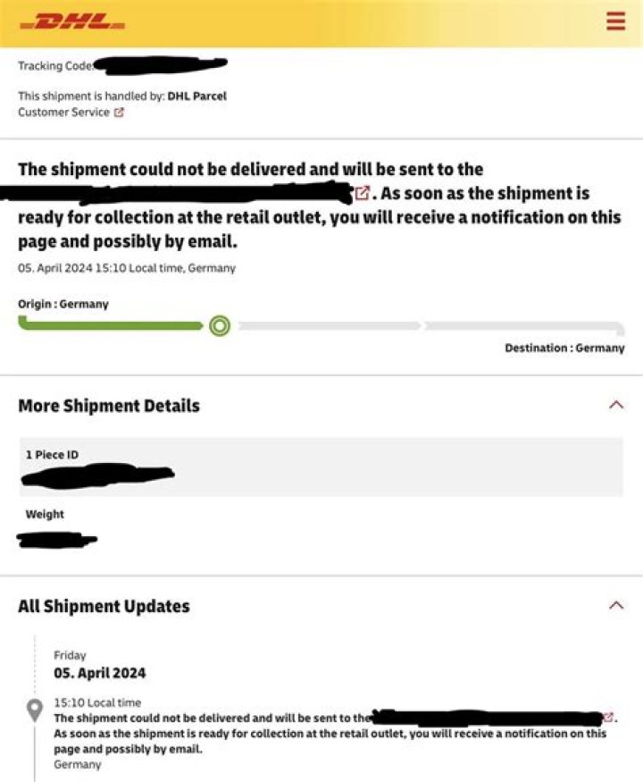 Why is my DHL tracking not updating?